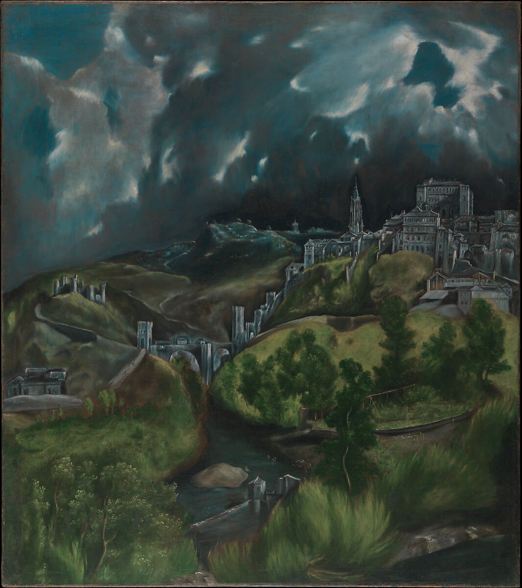 View of Toledo, El Greco (Domenikos Theotokopoulos)  Greek, Oil on canvas