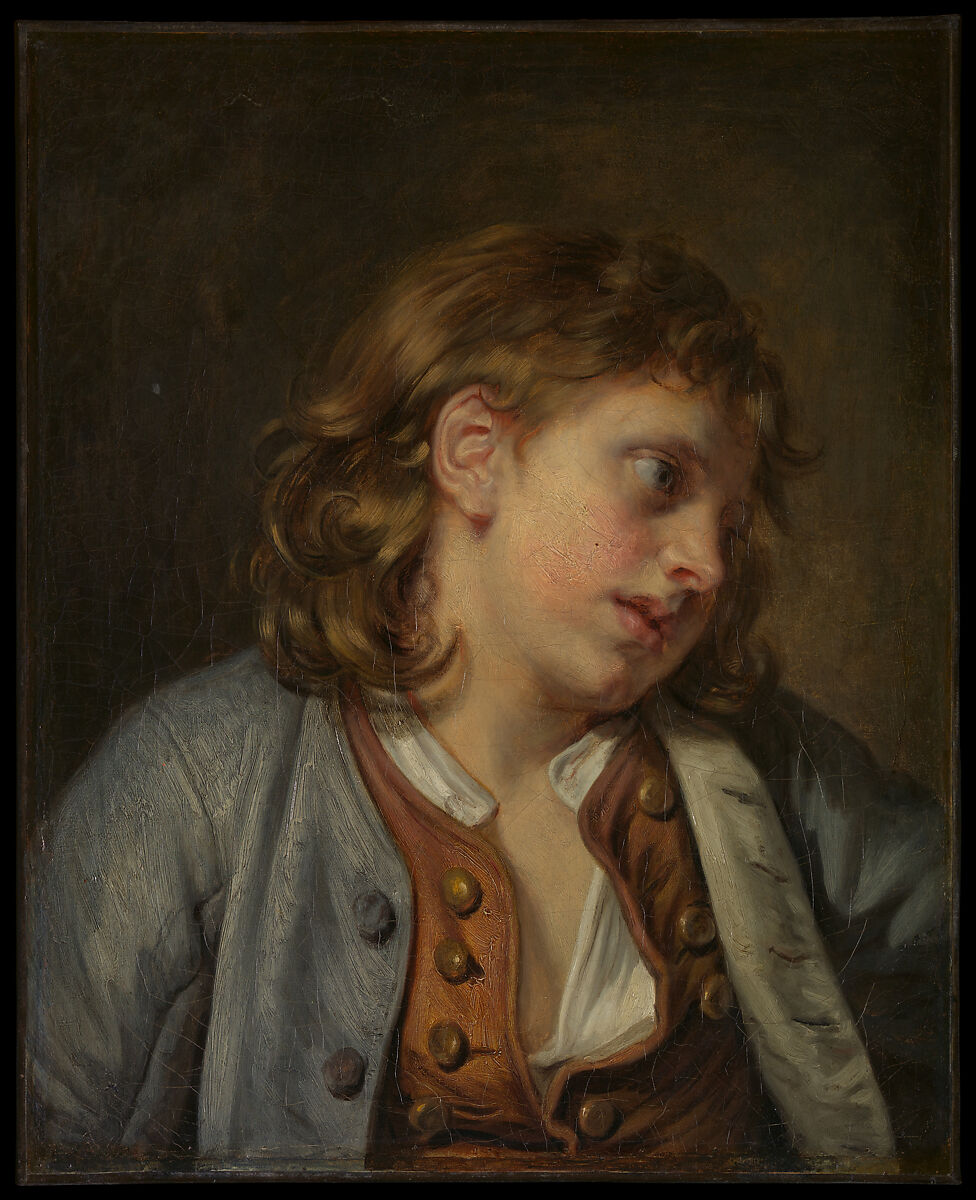 Head of a Young Boy, Jean-Baptiste Greuze (French, Tournus 1725–1805 Paris), Oil on canvas 