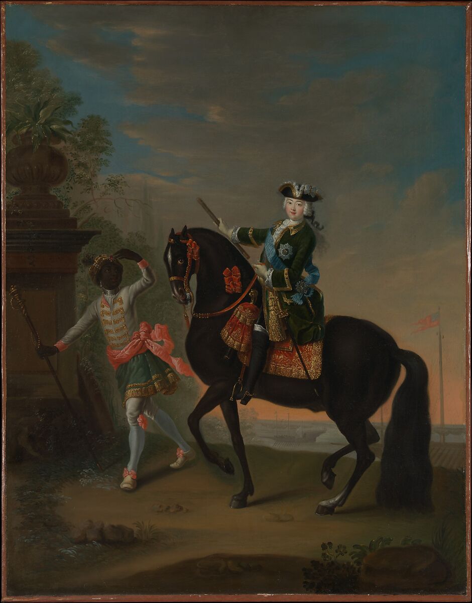 The Empress Elizabeth of Russia (1709–1762) on Horseback, Attended by a Page