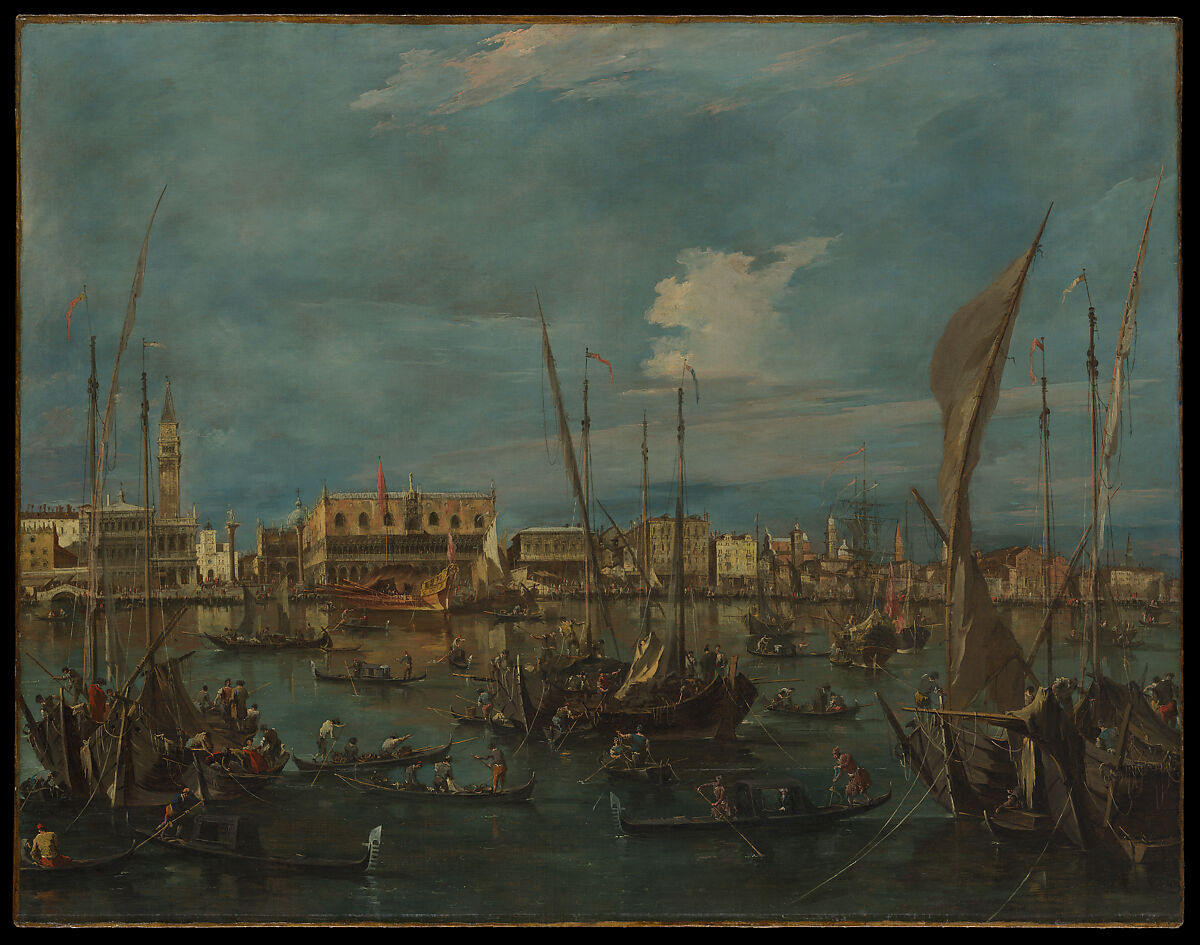 Venice from the Bacino di San Marco, Francesco Guardi  Italian, Oil on canvas