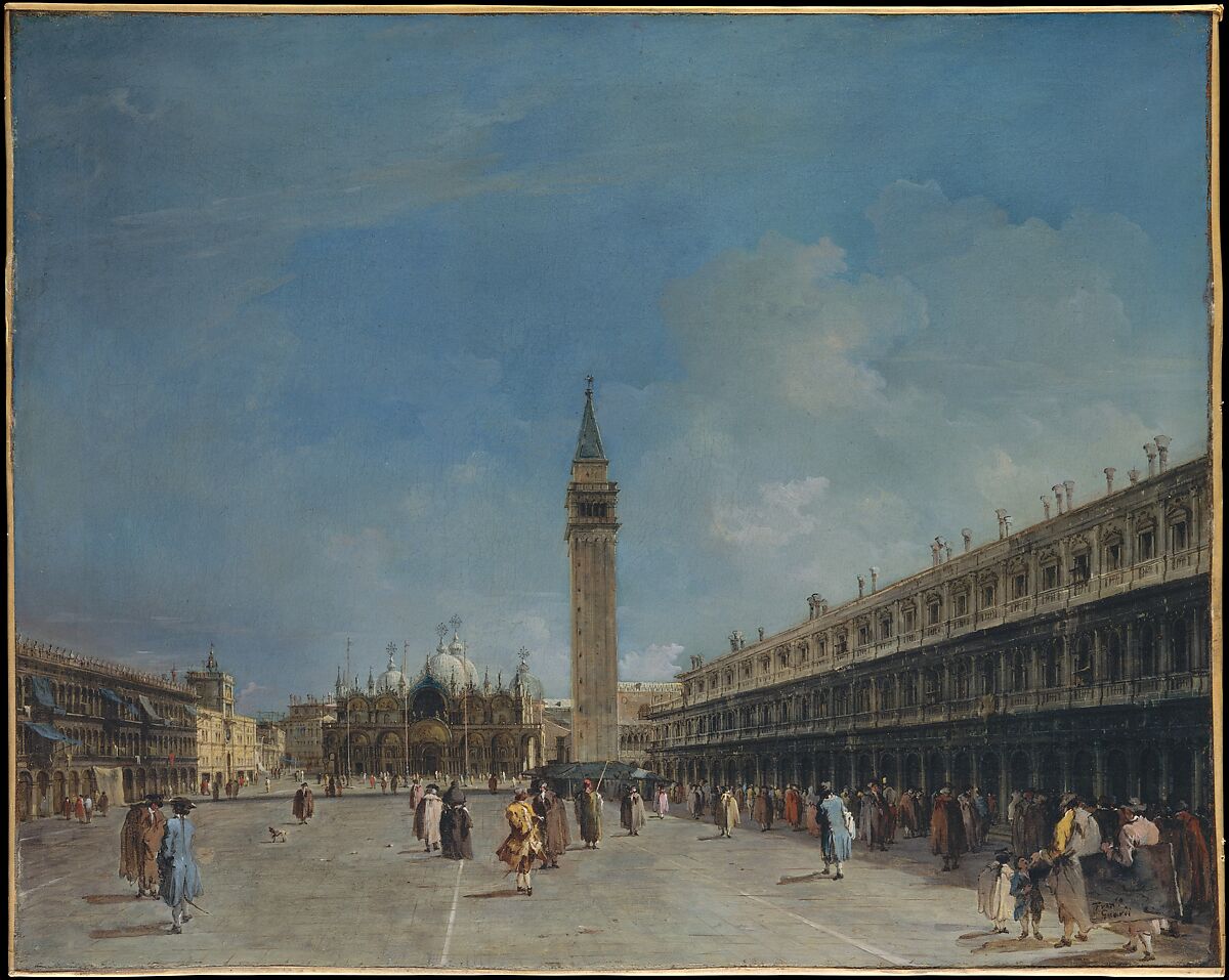 Piazza San Marco, Francesco Guardi (Italian, Venice 1712–1793 Venice), Oil on canvas 