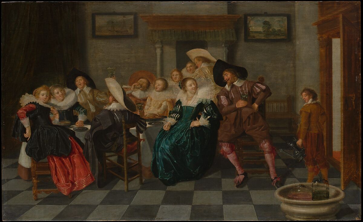 A Banquet, Dirck Hals (Dutch, Haarlem 1591–1656 Haarlem), Oil on wood 