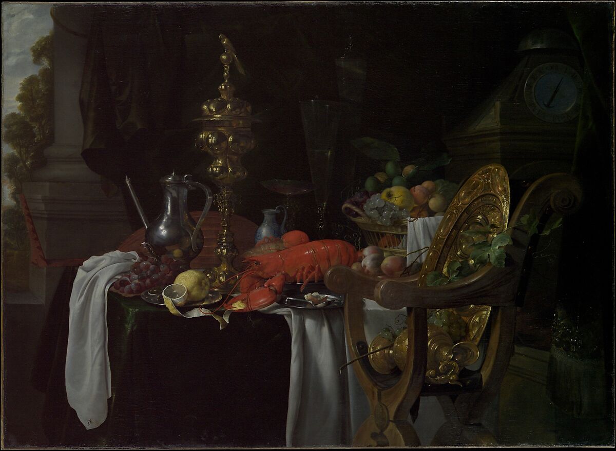 Still Life: A Banqueting Scene, Jan Davidsz de Heem (Dutch, Utrecht 1606–1683/84 Antwerp), Oil on canvas 