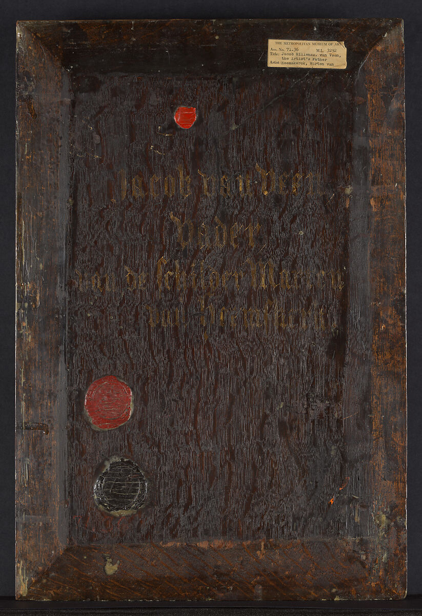 Jacob Willemsz van Veen (1456–1535), the Artist's Father, Maarten van Heemskerck (Netherlandish, Heemskerck 1498–1574 Haarlem), Oil on wood