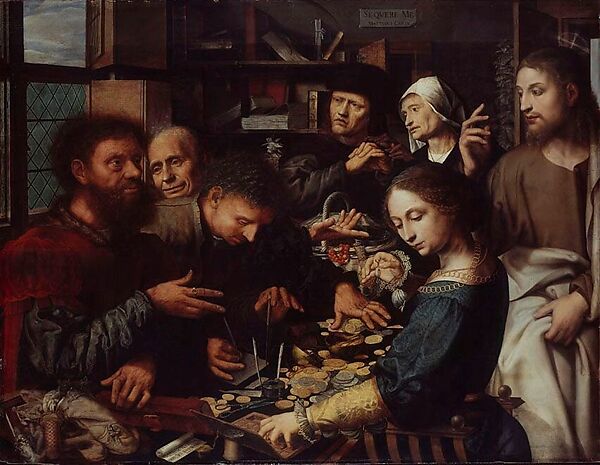 The Calling of Saint Matthew, Copy after Jan Sanders van Hemessen (Netherlandish, active by ca. 1524–died ca. 1564), Oil on wood