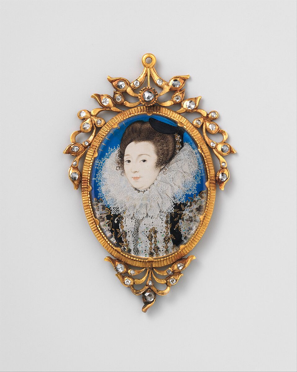 Portrait of a Woman, Nicholas Hilliard (British, Exeter ca. 1547–1619 London), Vellum 