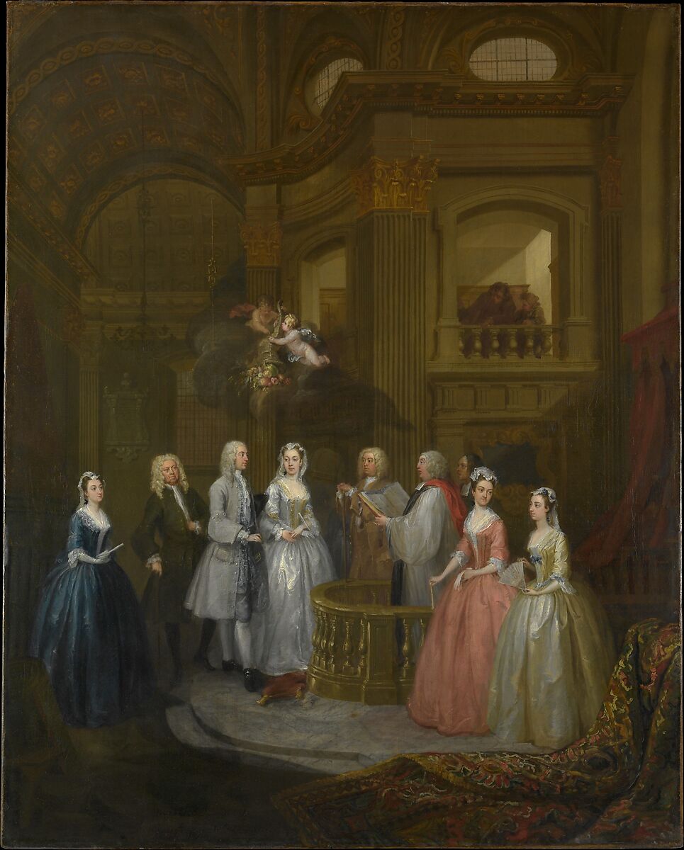 The Wedding of Stephen Beckingham and Mary Cox, William Hogarth (British, London 1697–1764 London), Oil on canvas 