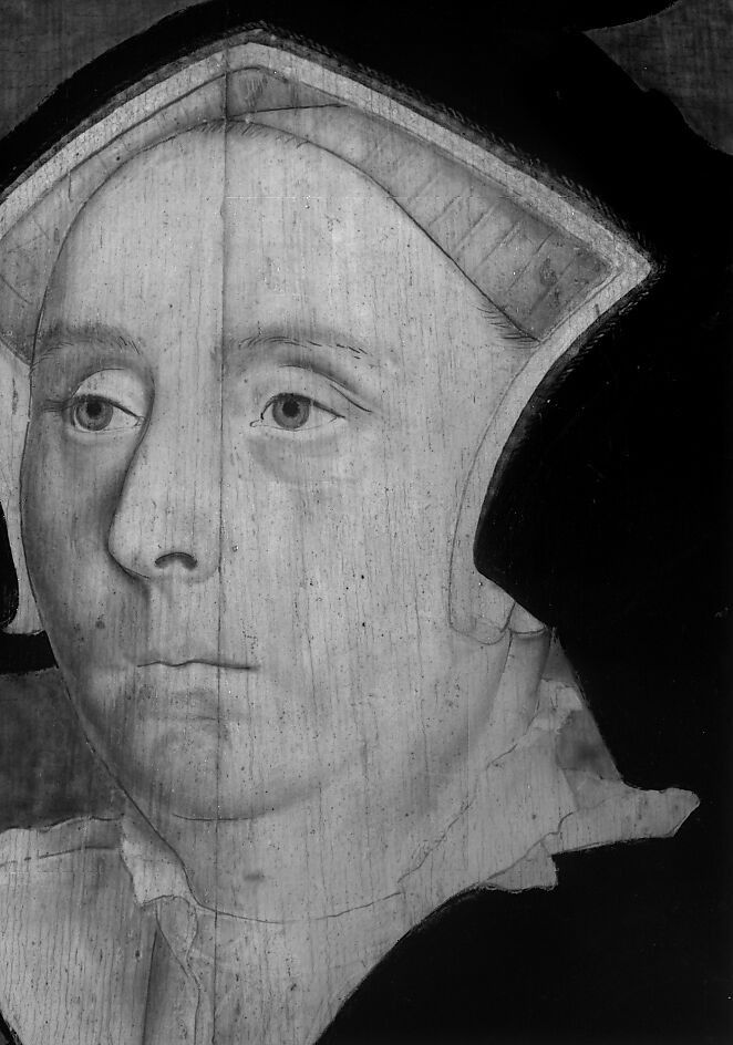 Lady Rich (Elizabeth Jenks, died 1558), Workshop of Hans Holbein the Younger, Oil and gold on oak