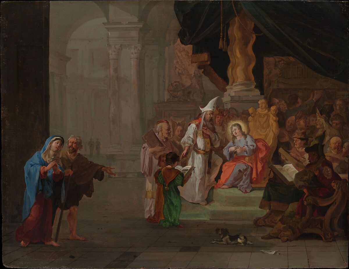 Christ among the Doctors, Abraham Hondius (Dutch, Rotterdam ca. 1631–1691 London), Oil on wood 