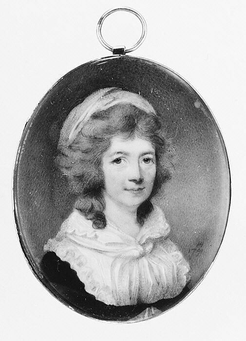 Portrait of a Woman, Said to Be Lady Agnes Anne Wrothesley, Horace Hone (British, London ca. 1754/56–1825 London), Ivory 