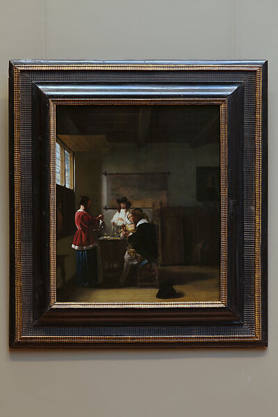 The Visit, Pieter de Hooch (Dutch, Rotterdam 1629–1684 Amsterdam), Oil on wood