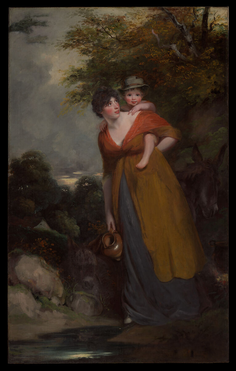 Mrs. Richard Brinsley Sheridan (Hester Jane Ogle, 1775/76–1817) and Her Son (Charles Brinsley Sheridan, 1796–1843), John Hoppner (British, London 1758–1810 London), Oil on canvas 