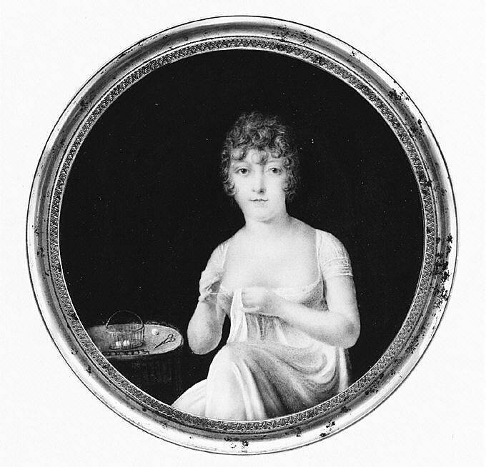 Madame Jean-Baptiste Isabey (Jeanne Laurice de Salienne, died 1829), Jean-Baptiste Isabey (French, Nancy 1767–1855 Paris), Ivory 