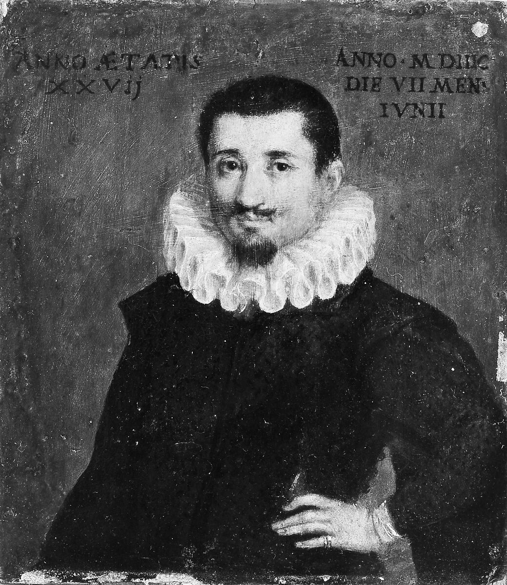 Portrait of a Man, North Italian Painter (dated 1597), Oil on wood 