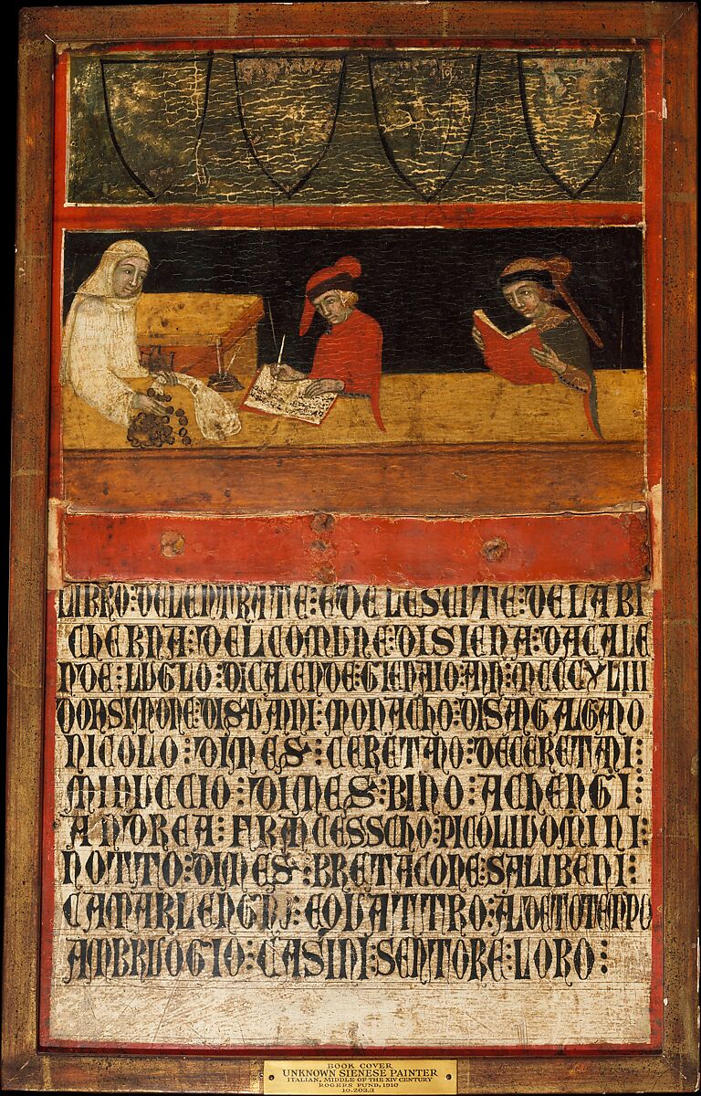 Book Cover, Italian (Sienese) Painter (dated 1343), Tempera on wood 