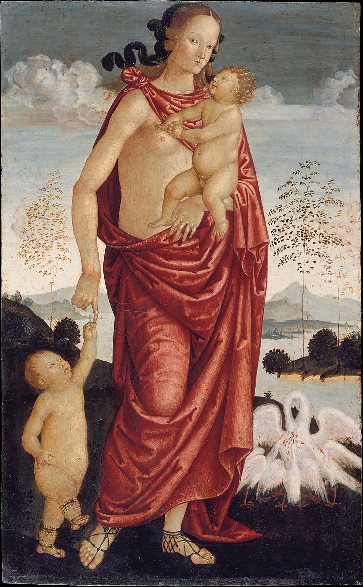The Theological Virtues: Faith, Charity, Hope, Italian (Umbrian) Painter (ca. 1500), Tempera and gold on wood