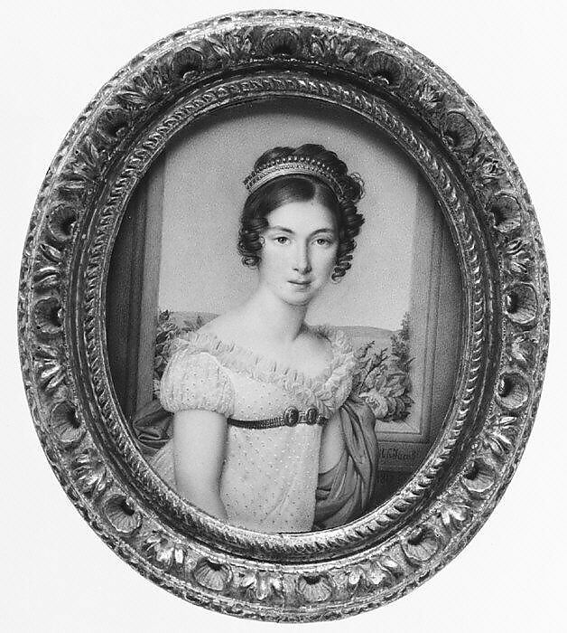 Portrait of a Woman, Nicolas Henri Jacob (French, 1782–1871), Card 