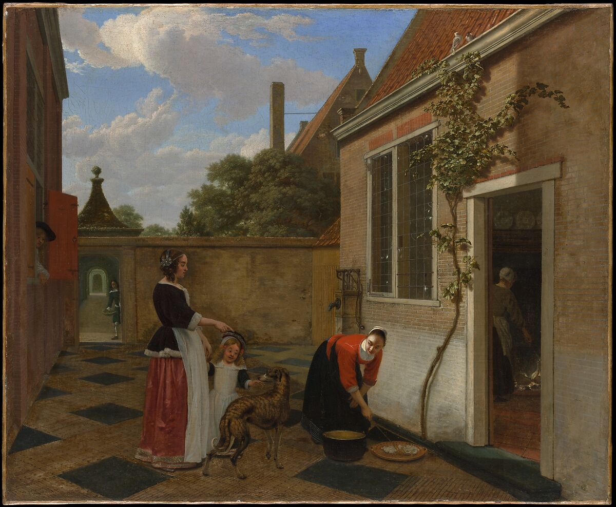 Scene in a Courtyard, Ludolf de Jongh (Dutch, Overschie 1616–1679 Hillegersberg), Oil on canvas 