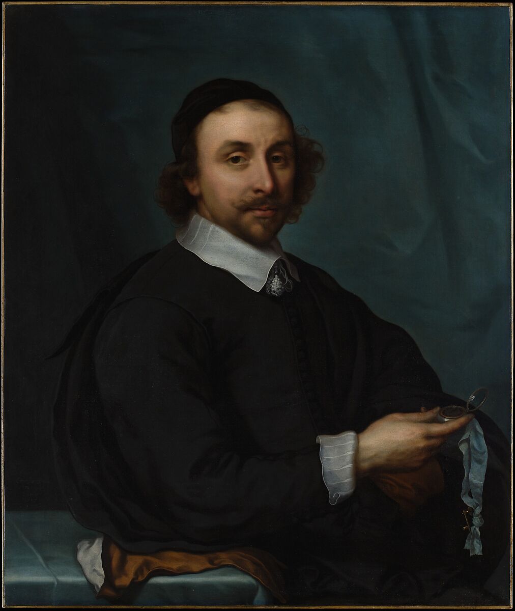 Portrait of a Man with a Watch, Cornelis Jonson van Ceulen the Younger (Dutch, London 1634–1715 Utrecht), Oil on canvas 