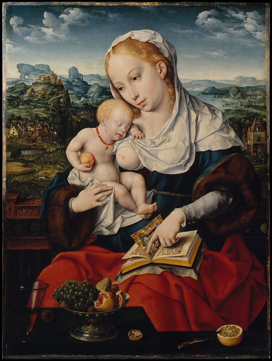 Virgin and Child, Joos van Cleve (Netherlandish, Cleve ca. 1485–1540/41 Antwerp) and a collaborator, Oil on wood 