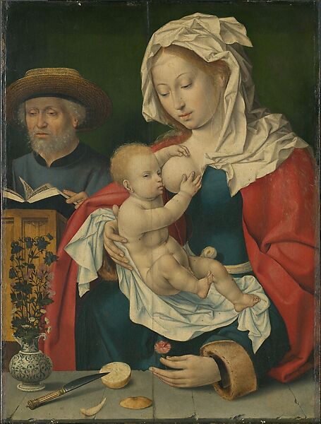 The Holy Family, Workshop of Joos van Cleve (Netherlandish, Cleve ca. 1485–1540/41 Antwerp), Oil on wood