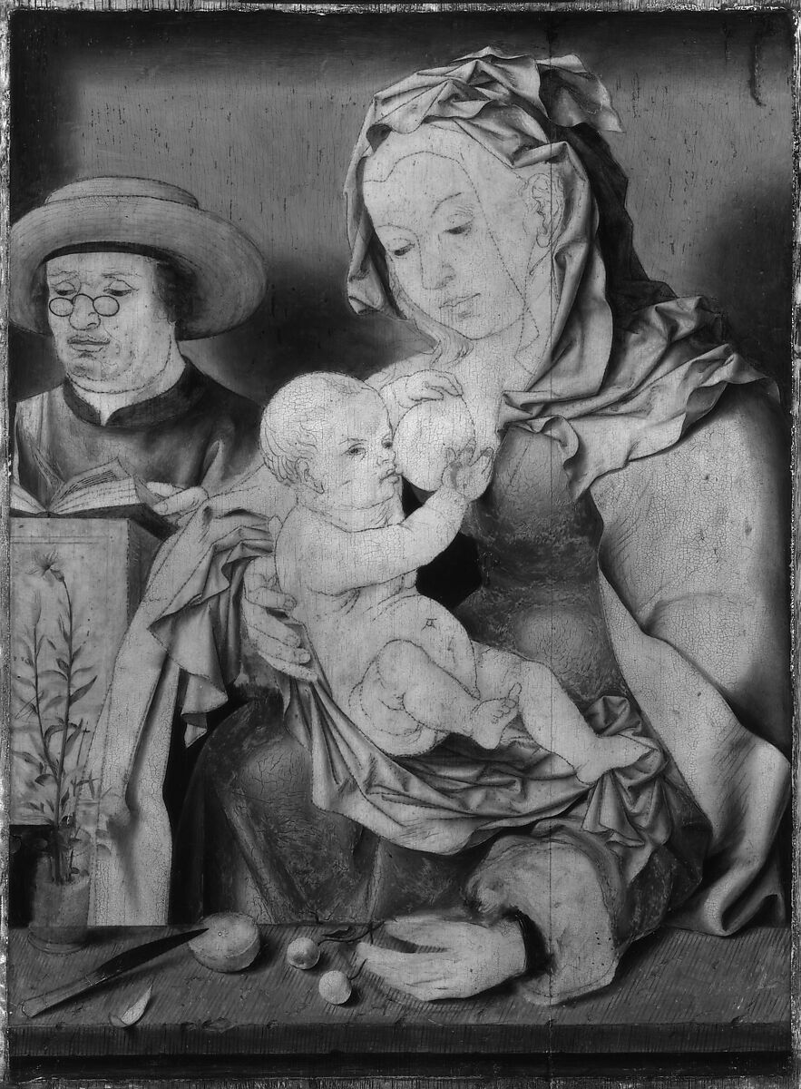 The Holy Family, Workshop of Joos van Cleve (Netherlandish, Cleve ca. 1485–1540/41 Antwerp), Oil on wood