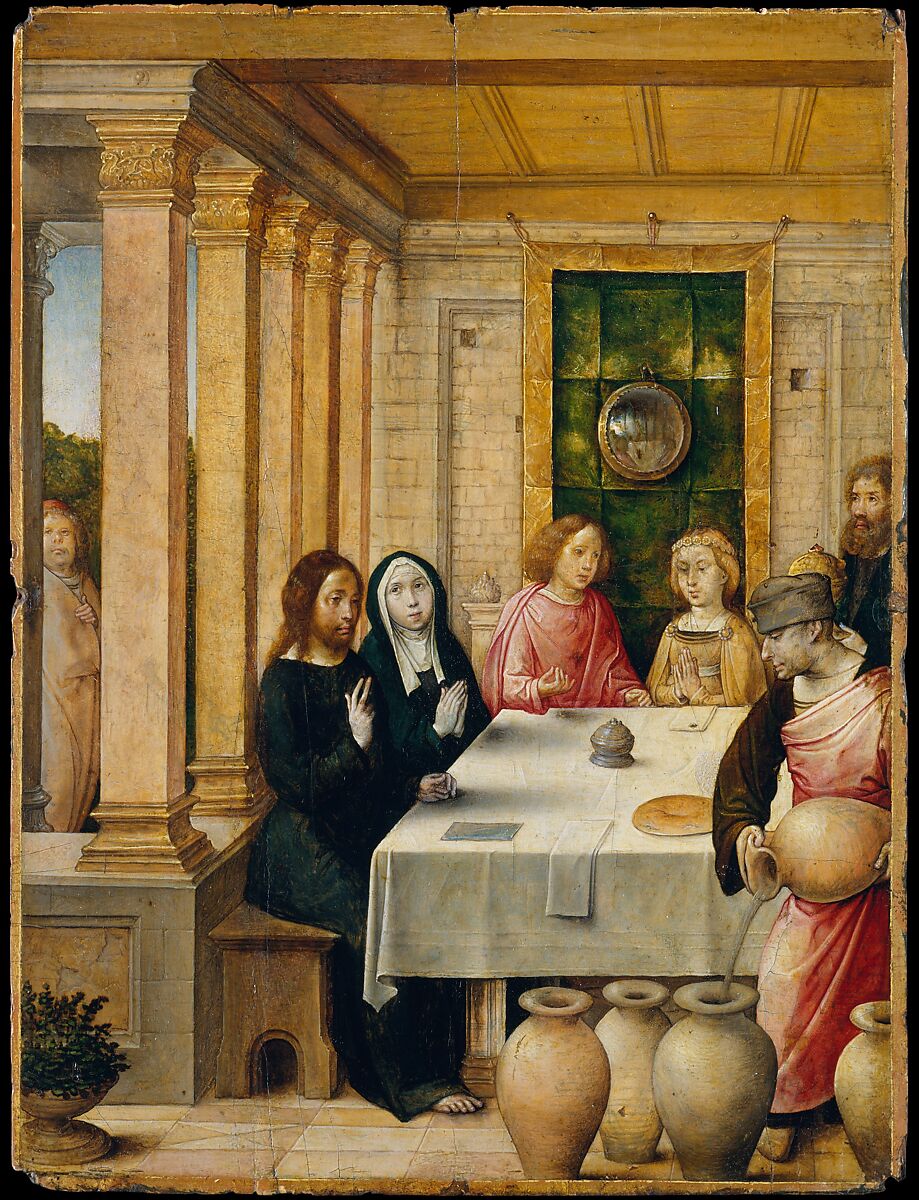 The Marriage Feast at Cana, Juan de Flandes  Netherlandish, Oil on wood