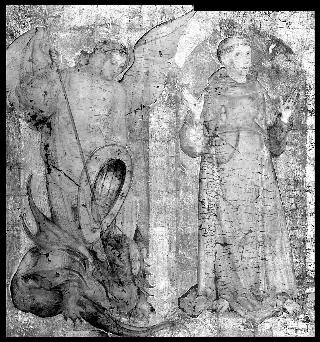 Saints Michael and Francis, Juan de Flandes (Netherlandish, active by 1496–died 1519 Palencia), Oil on wood, gold ground