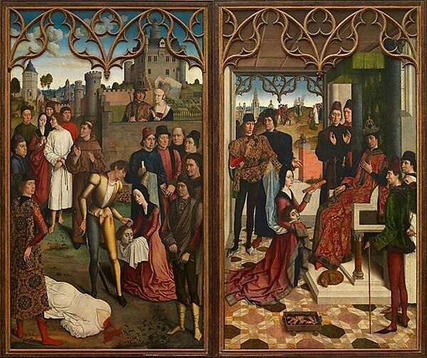 The Adoration of the Magi, Joos van Wassenhove (Netherlandish, active by 1460–died ca. 1480), Distemper on canvas