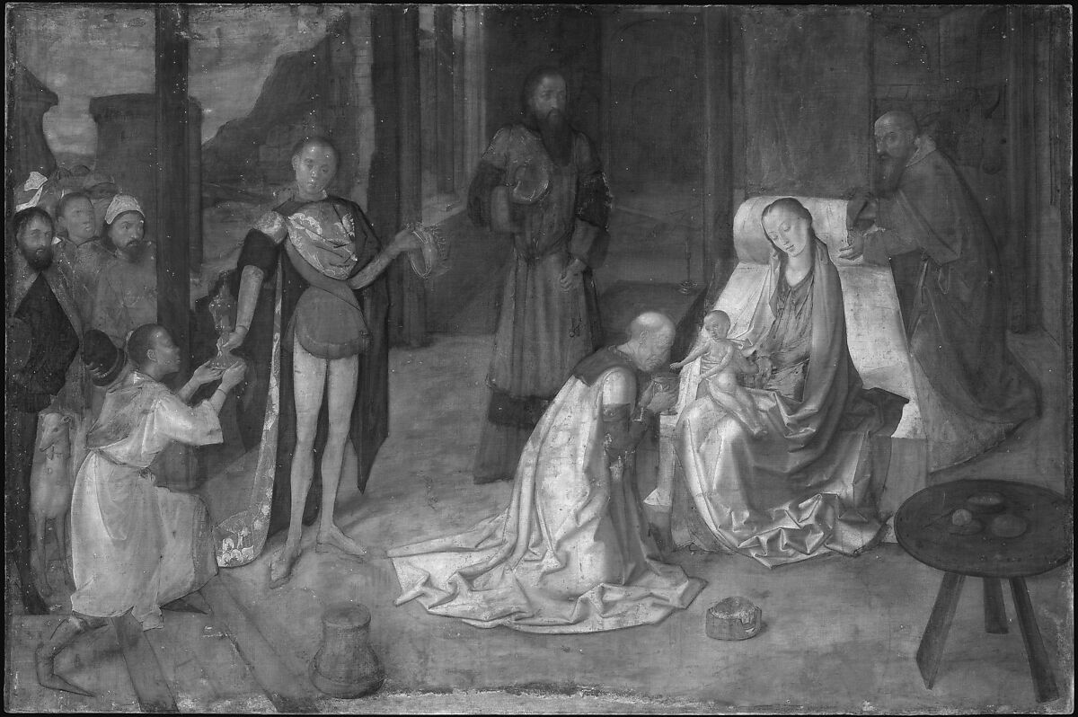 The Adoration of the Magi, Joos van Wassenhove (Netherlandish, active by 1460–died ca. 1480), Distemper on canvas