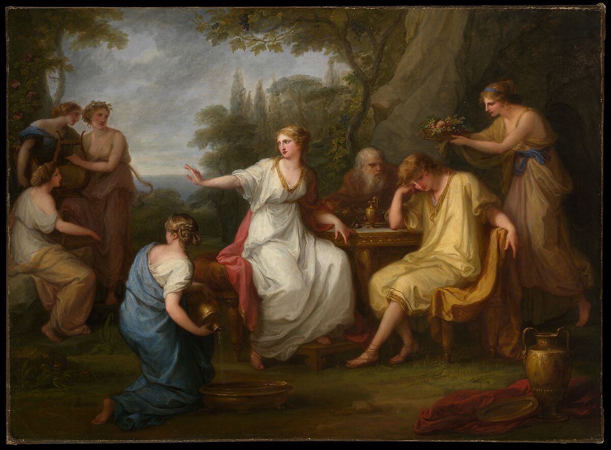 The Sorrow of Telemachus, Angelica Kauffmann (Swiss, Chur 1741–1807 Rome), Oil on canvas 