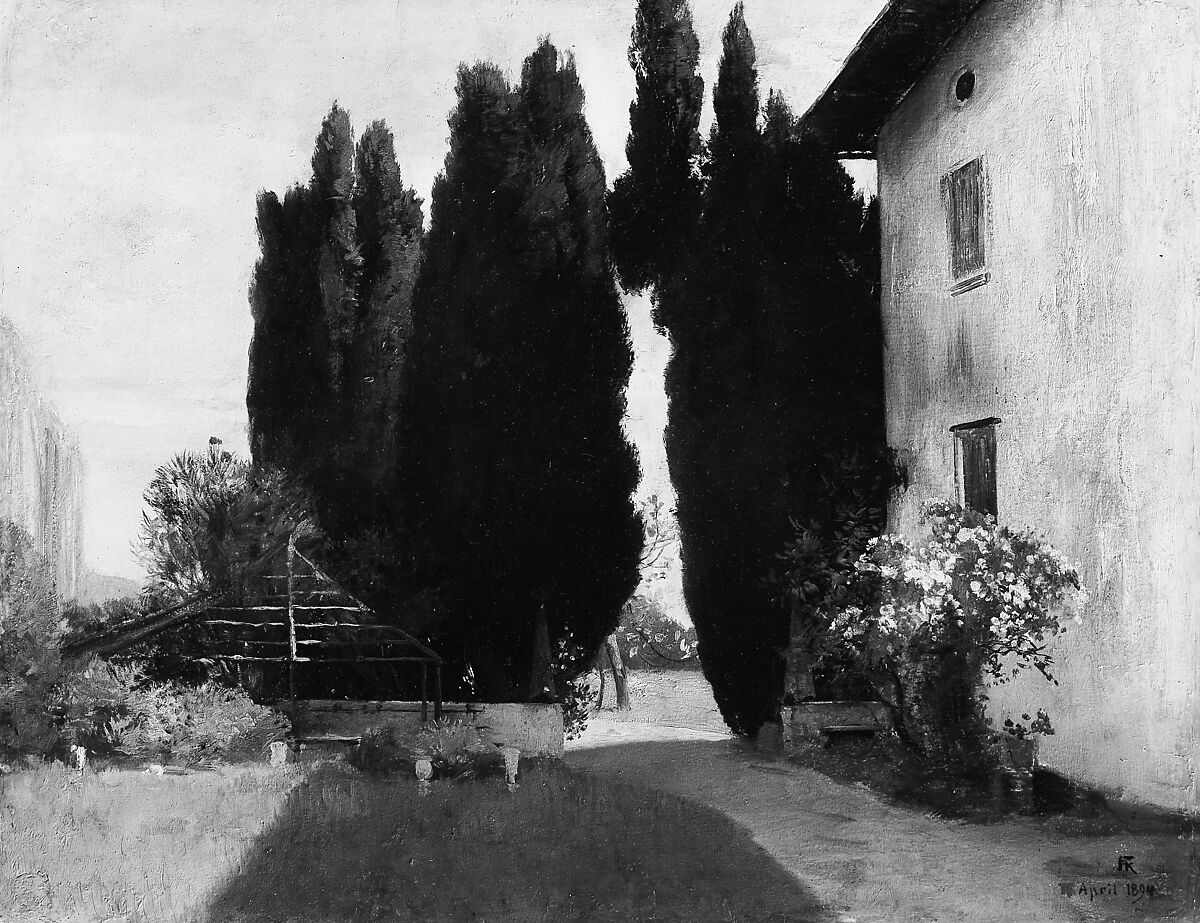 Italian Garden, Friedrich August von Kaulbach (German, Munich 1850–1920 Ohlstadt bei Murnau), Oil on canvas 