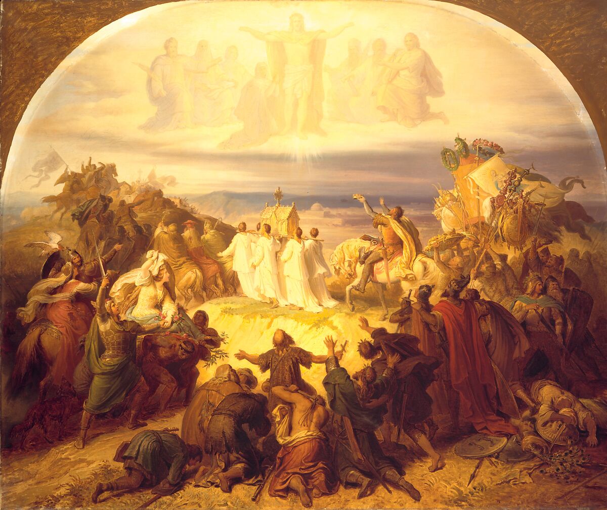Crusaders before Jerusalem, Wilhelm von Kaulbach (German, Arolsen 1804–1874 Munich), Oil on canvas 