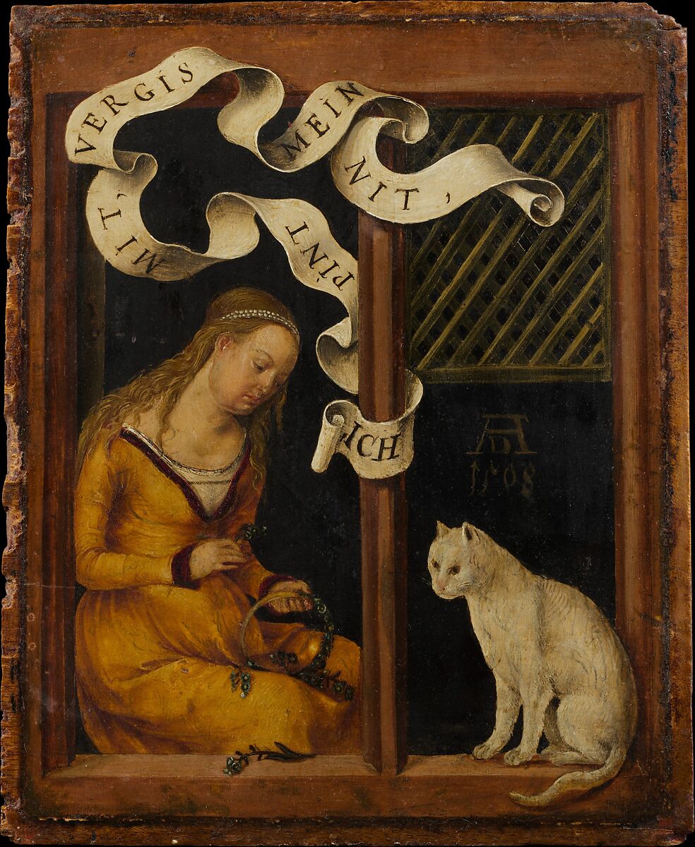 Portrait of a Young Man; (reverse) Girl Making a Garland, Hans Süss von Kulmbach (German, Kulmbach ca. 1480–1522 Nuremberg), Oil on poplar