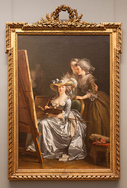 Self-Portrait with Two Pupils, Marie Gabrielle Capet (1761–1818) and Marie Marguerite Carraux de Rosemond (1765–1788), Adélaïde Labille-Guiard (French, Paris 1749–1803 Paris), Oil on canvas