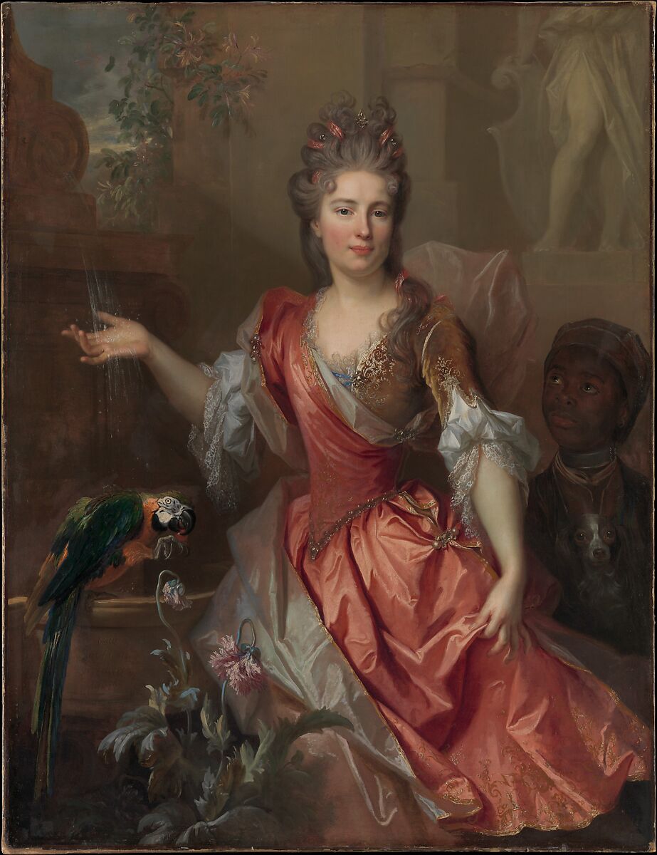 Nicolas de Largillierre (or Largillière), Portrait of a Woman and an  Enslaved Servant