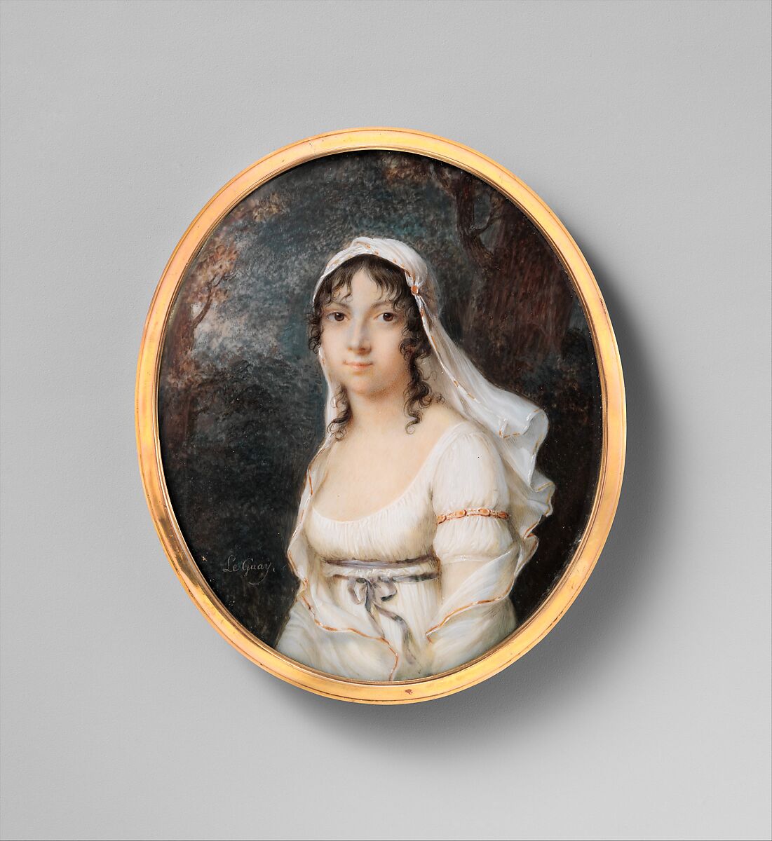 Portrait of a Woman, Etienne Charles Le Guay (French, 1762–1846), Ivory 