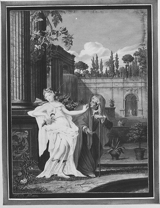 Vertumnus and Pomona, Thomas Lefebure  Flemish, Paper
