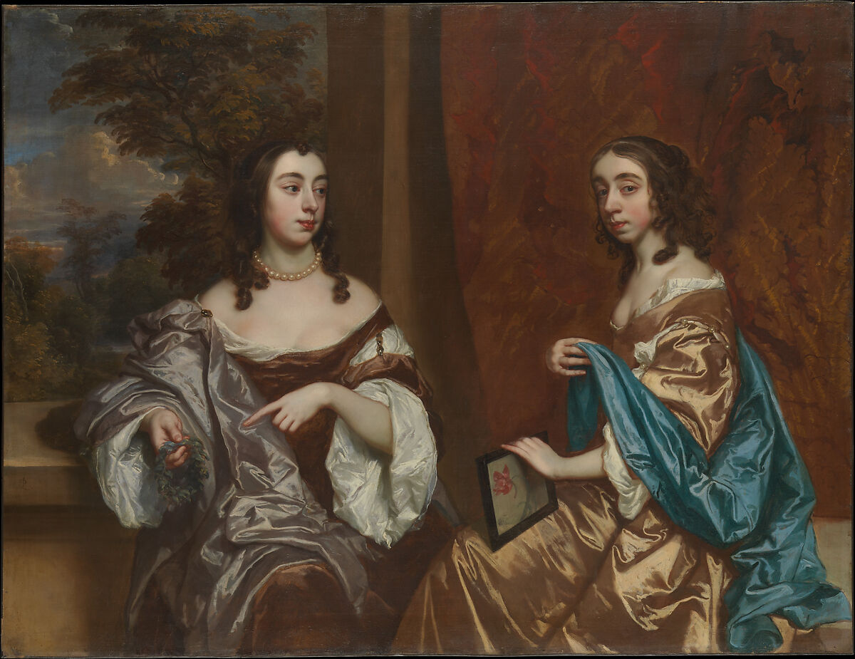 Mary Capel (1630–1715), Later Duchess of Beaufort, and Her Sister Elizabeth (1633–1678), Countess of Carnarvon, Sir Peter Lely (Pieter van der Faes) (British, Soest 1618–1680 London), Oil on canvas 