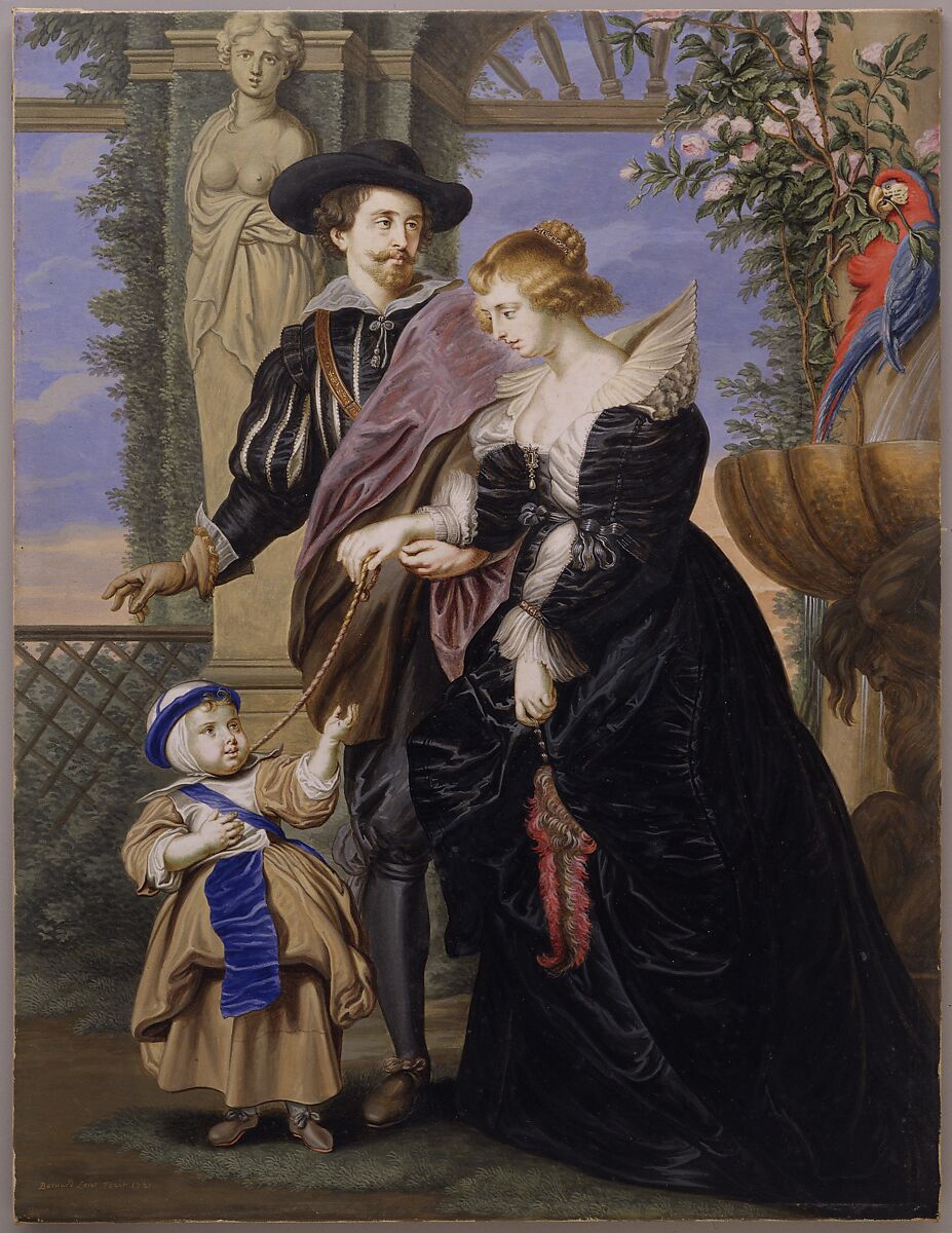 Copy after "Rubens, Helena Fourment (1614–1673), and Their Son Frans (1633–1678)", Bernard Lens (British, 1682–1740), Vellum 