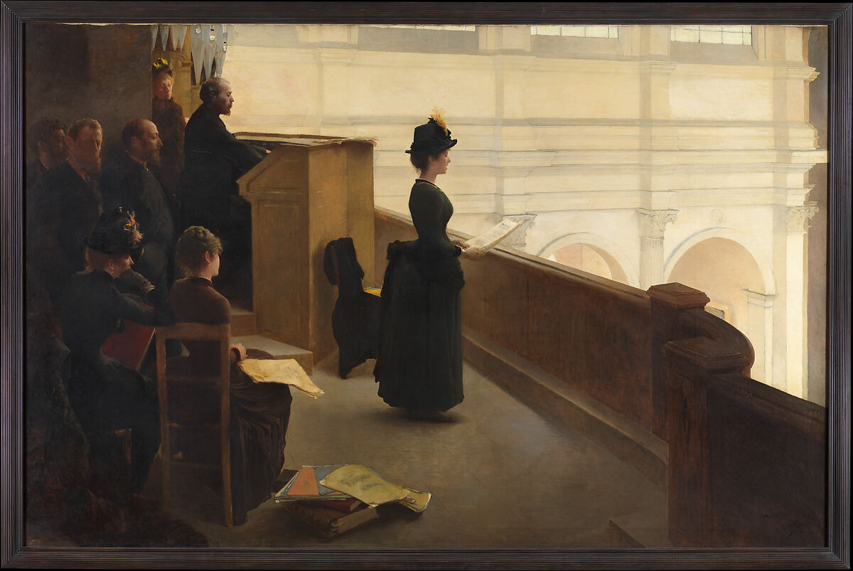 The Organ Rehearsal, Henry Lerolle  French, Oil on canvas