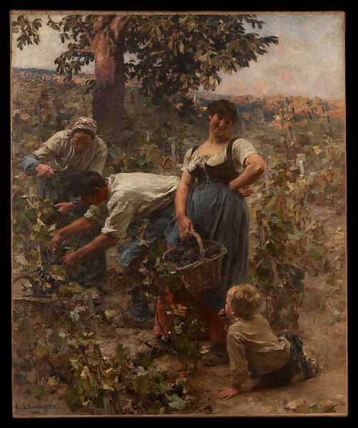 The Grape Harvest, Léon-Augustin Lhermitte (French, Mont Saint-Père 1844–1925 Paris), Oil on canvas 