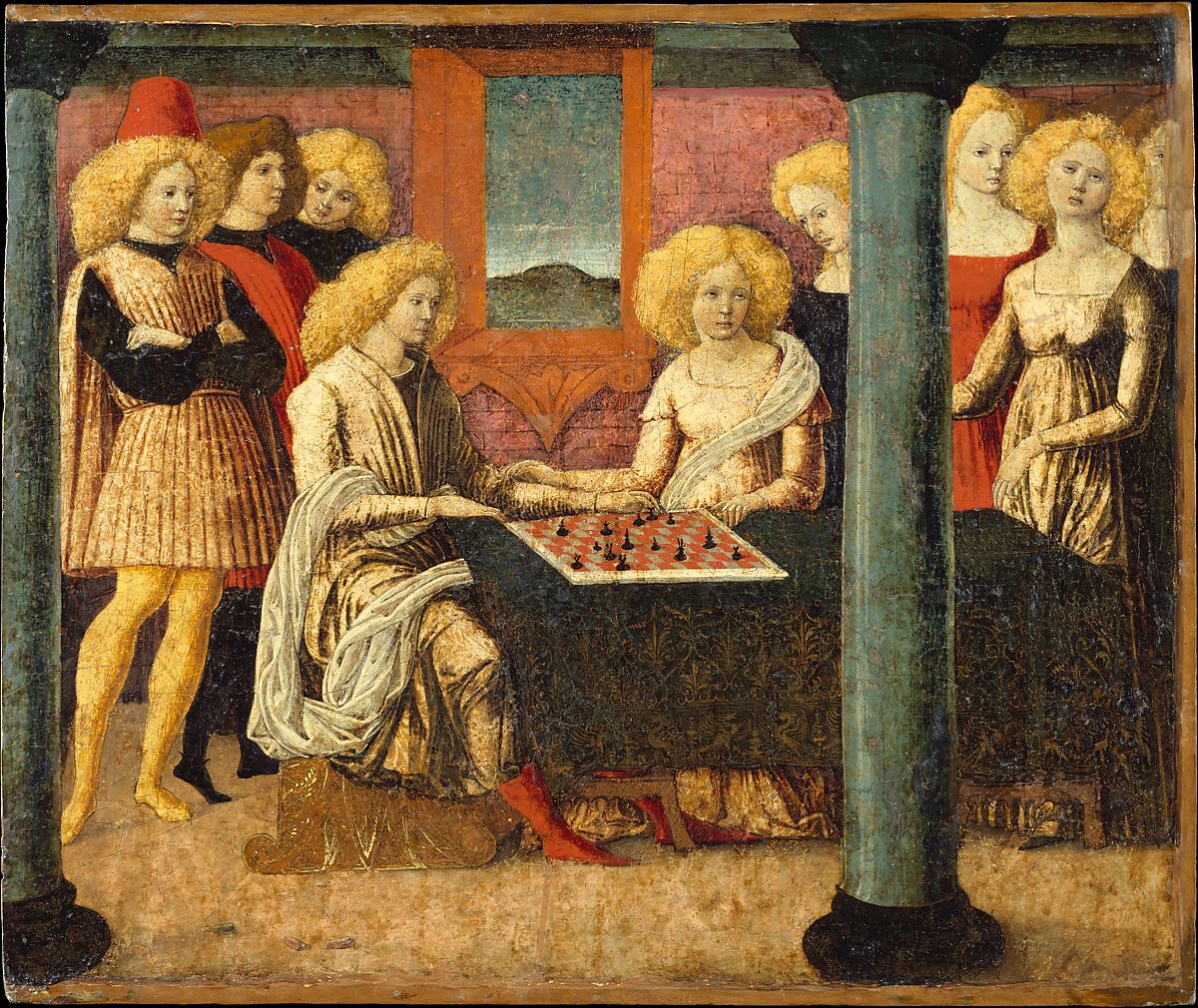 The Chess Players, Liberale da Verona (Italian, Verona ca. 1445–1527/29 Verona), Tempera on wood 