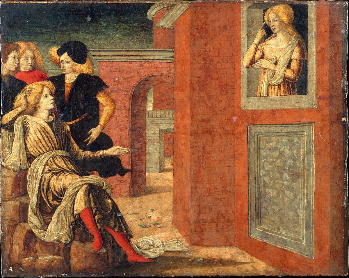 Scene from a Novella, Liberale da Verona (Italian, Verona ca. 1445–1527/29 Verona), Tempera on wood 