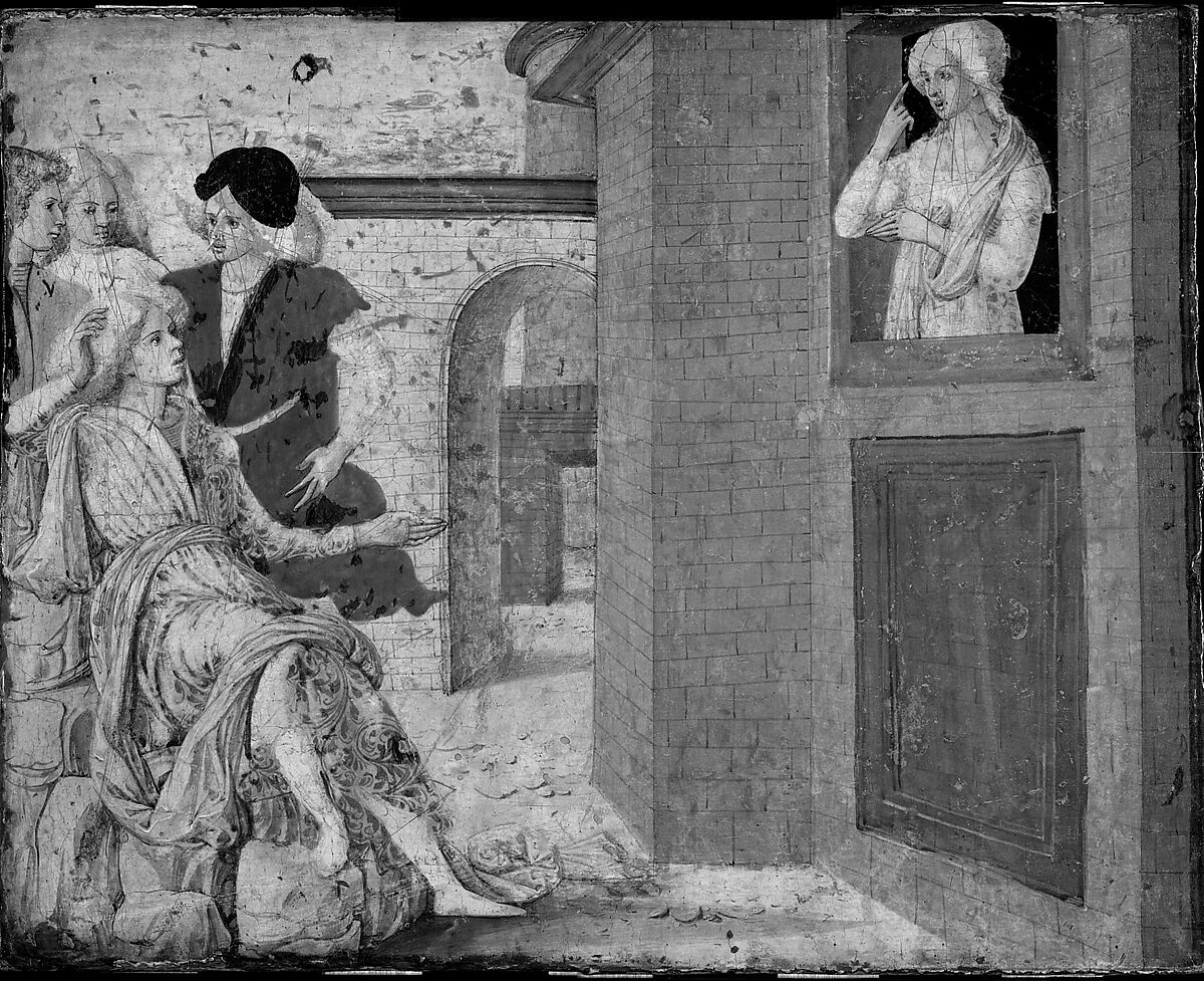 Scene from a Novella, Liberale da Verona (Italian, Verona ca. 1445–1527/29 Verona), Tempera on wood