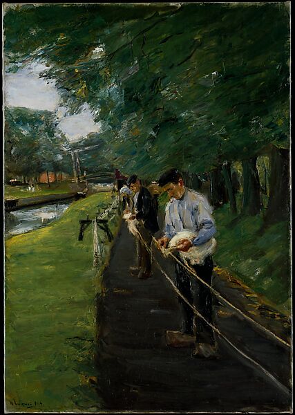 The Ropewalk in Edam, Max Liebermann (German, Berlin 1847–1935 Berlin), Oil on canvas 