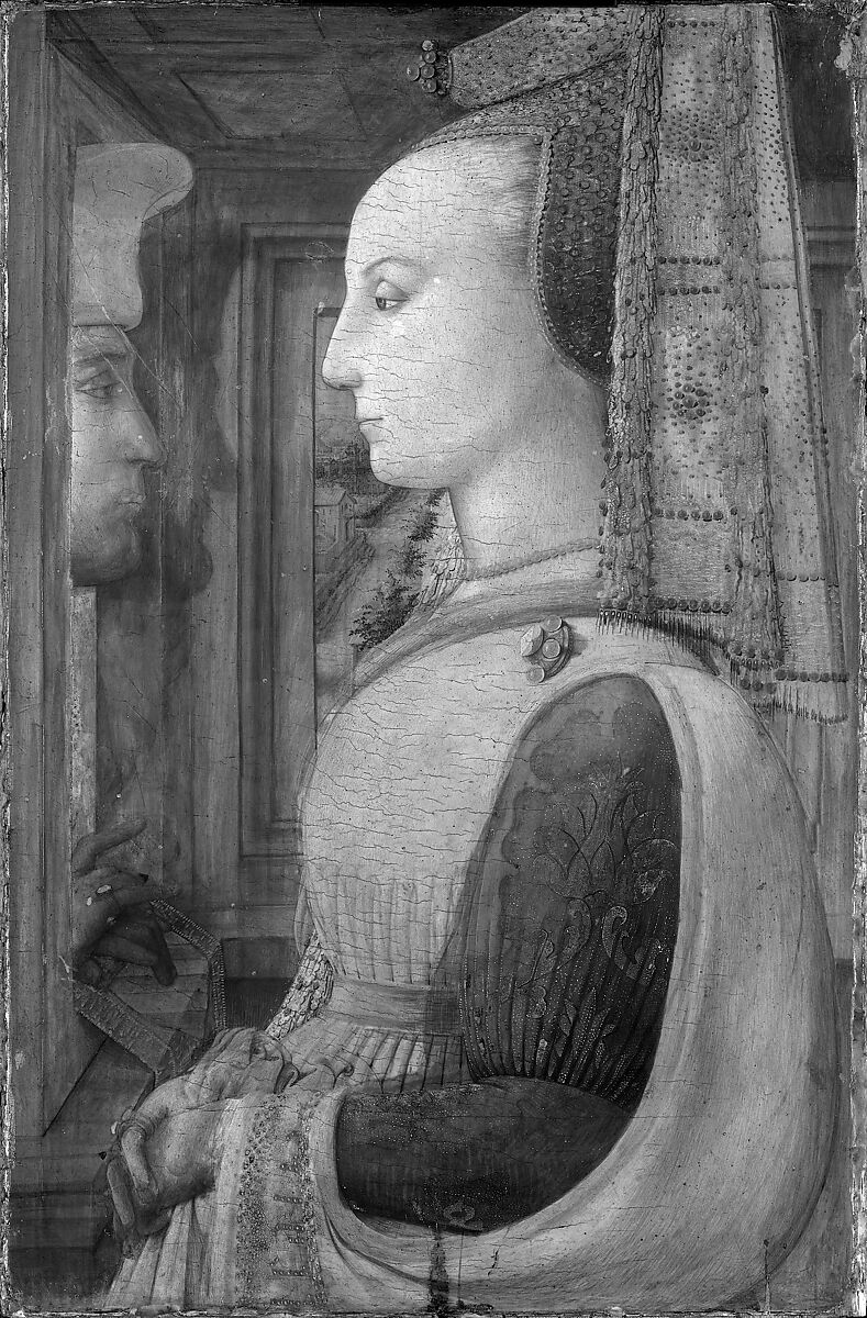 Portrait of a Woman with a Man at a Casement, Fra Filippo Lippi (Italian, Florence ca. 1406–1469 Spoleto), Tempera on wood