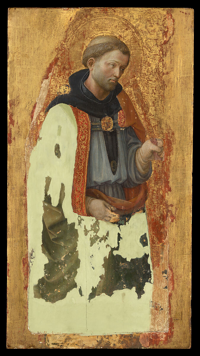 Saint Lawrence Enthroned with Saints and Donors, Fra Filippo Lippi (Italian, Florence ca. 1406–1469 Spoleto), Tempera on wood, gold ground