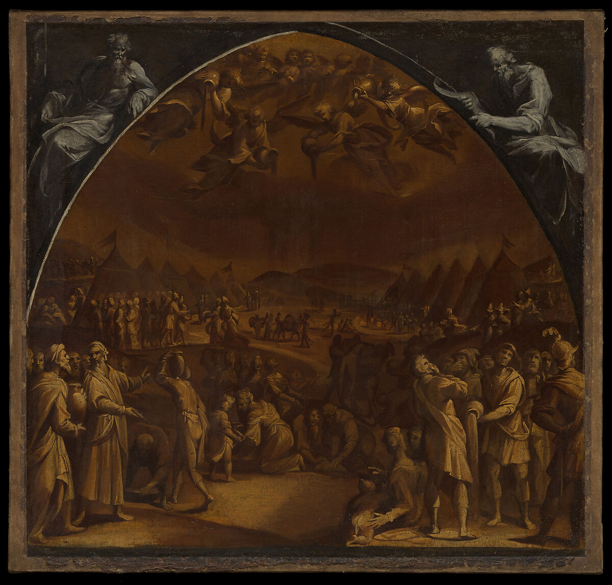 The Gathering of Manna, Aurelio Lomi (Italian, Pisa 1556–1622 Genoa (?)), Oil on canvas 