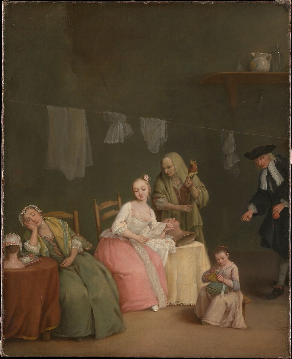 The Letter, Pietro Longhi (Pietro Falca) (Italian, Venice 1701–1785 Venice), Oil on canvas 